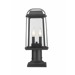 Millworks 533 Outdoor Pier Light - Black / Clear