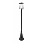 Millworks 564 Outdoor Pole Light - Black / Clear