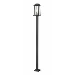 Millworks 536 Outdoor Pole Light - Black / Clear