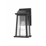 Millworks Outdoor Wall Sconce - Black / Clear