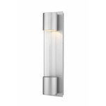 Striate Outdoor Wall Light - Silver / Clear