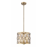 Dealey Chandelier - Heirloom Brass / Clear