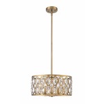 Dealey Chandelier - Heirloom Brass / Clear