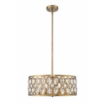 Dealey Chandelier - Heirloom Brass / Clear