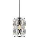 Dealey Mini Pendant - Chrome / Clear