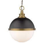 Peyton Pendant - Matte Black / Factory Bronze / Opal