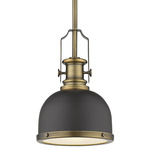 Melange Dome Pendant - Heritage Brass / Bronze / Bronze