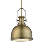 Melange Dome Pendant - Heritage Brass / Heritage Brass