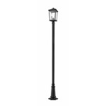 Beacon 557 Outdoor Pole Light - Black / Clear
