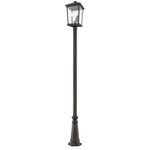 Beacon Outdoor with Round Post/Hexagon Base - Oil Rubbed Bronze / Clear Beveled