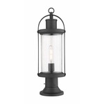 Roundhouse Round Pier Light - Black / Clear Seedy