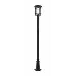 Jordan 557 Outdoor Pole Light - Black / Clear Seedy