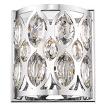 Dealey Wall Sconce - Chrome / Clear