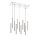 Forest Rectangle Multi Light Pendant - Chrome / Brushed Nickel