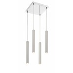 Forest Square Multi Light Pendant - Chrome / Brushed Nickel