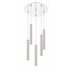 Forest Round Multi Light Pendant - Chrome / Brushed Nickel