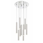 Forest Round Multi Light Pendant - Chrome / Brushed Nickel