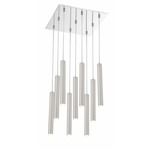 Forest Square Multi Light Pendant - Chrome / Brushed Nickel