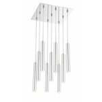 Forest Square Multi Light Pendant - Chrome / Chrome