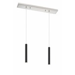 Forest BN Linear Multi Light Pendant - Brushed Nickel / Matte Black