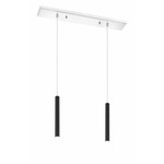 Forest Linear Multi Light Pendant - Chrome / Matte Black