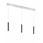 Forest BN Linear Multi Light Pendant - Brushed Nickel / Matte Black