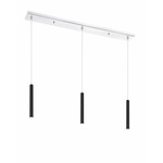 Forest Linear Multi Light Pendant - Chrome / Matte Black