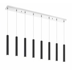 Forest Linear Multi Light Pendant - Chrome / Matte Black