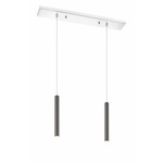 Forest Linear Multi Light Pendant - Chrome / Pearl Black