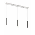 Forest BN Linear Multi Light Pendant - Brushed Nickel / Pearl Black