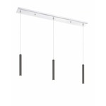 Forest Linear Multi Light Pendant - Chrome / Pearl Black