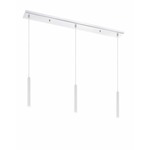 Forest Linear Multi Light Pendant - Chrome / Matte White