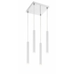 Forest Square Multi Light Pendant - Chrome / Matte White