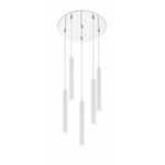 Forest Round Multi Light Pendant - Chrome / Matte White