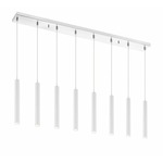 Forest Linear Multi Light Pendant - Chrome / Matte White