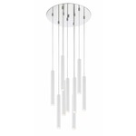 Forest Round Multi Light Pendant - Chrome / Matte White