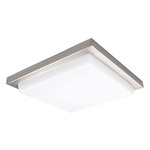 Metro Ceiling Light Fixture - Brushed Nickel / White