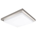 Metro Ceiling Light Fixture - Brushed Nickel / White