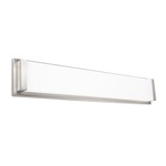 Metro Wall Light - Brushed Nickel / White