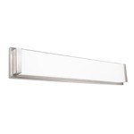 Metro Wall Light - Brushed Nickel / White