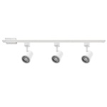 Charge LED 3 Light Track Kit 120V - White / Clear