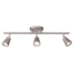 Solo 120V Monopoint Fixed Rail Track Light Kit - Brushed Nickel / Frosted
