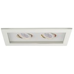 Low Voltage 2-Light Multiple Spot Flanged Trim - White