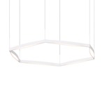 Ola Single Ring Pendant - Satin White / Acrylic