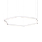 Ola Single Ring Pendant - Satin White / Acrylic