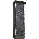 3588 Outdoor Wall Light - Black / Clear Seeded