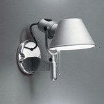 Tolomeo Classic LED Wall Spot with Switch - Aluminum