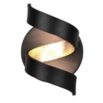 Spiral Wall Light - Black / Gold