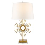 Sun King Table Lamp - Distressed Gold / Cream