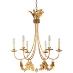 Sweet Olive Chandelier - Distressed Gold